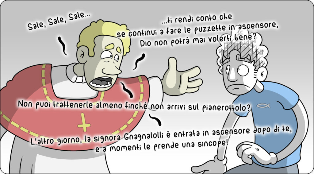puzzette in ascensore